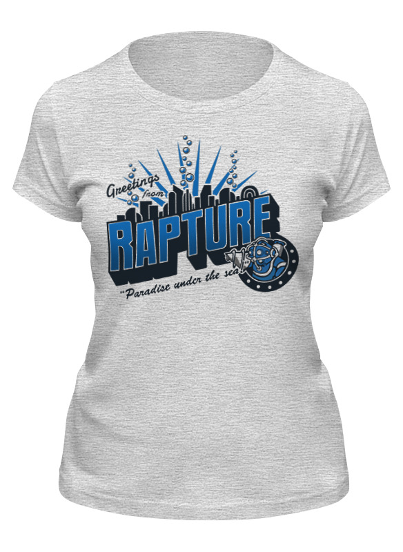 

Футболка женская Printio Rapture серая M, Серый, Rapture