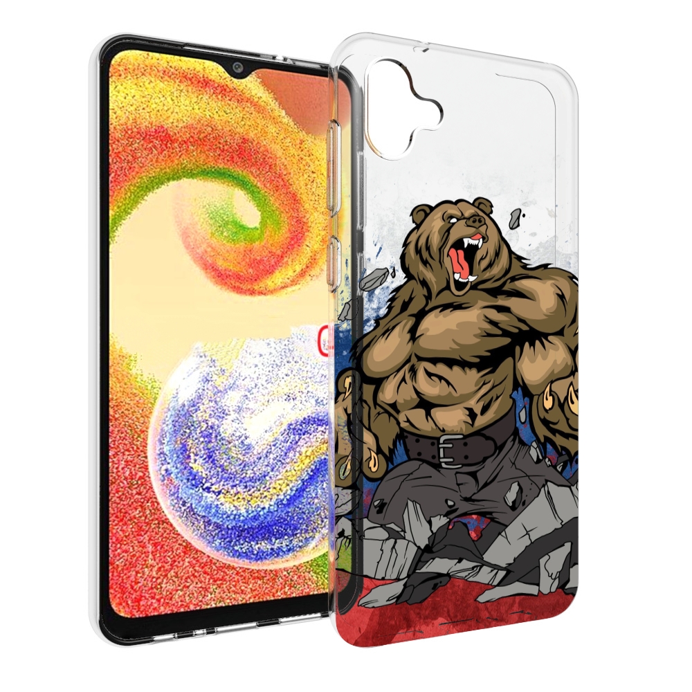 

Чехол MyPads медведь защитник родины для Samsung Galaxy A04, Прозрачный, Tocco