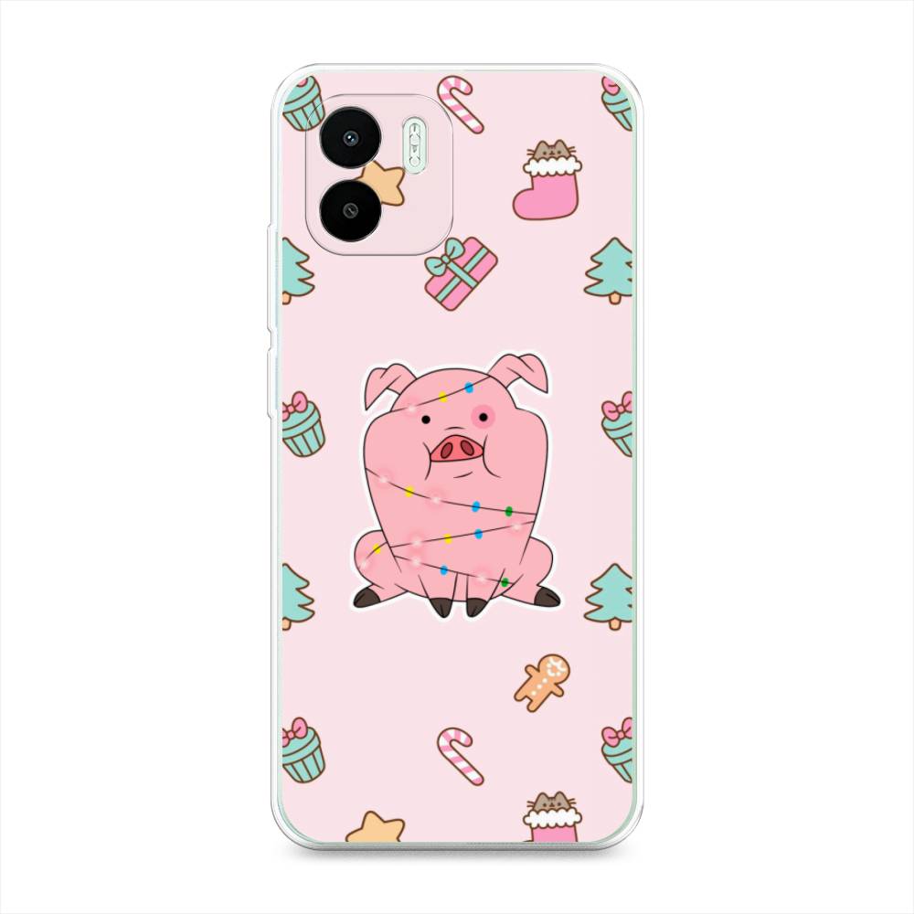 

Чехол на Xiaomi Redmi A1 "Розовая свинка", Розовый;зеленый, 316350-5