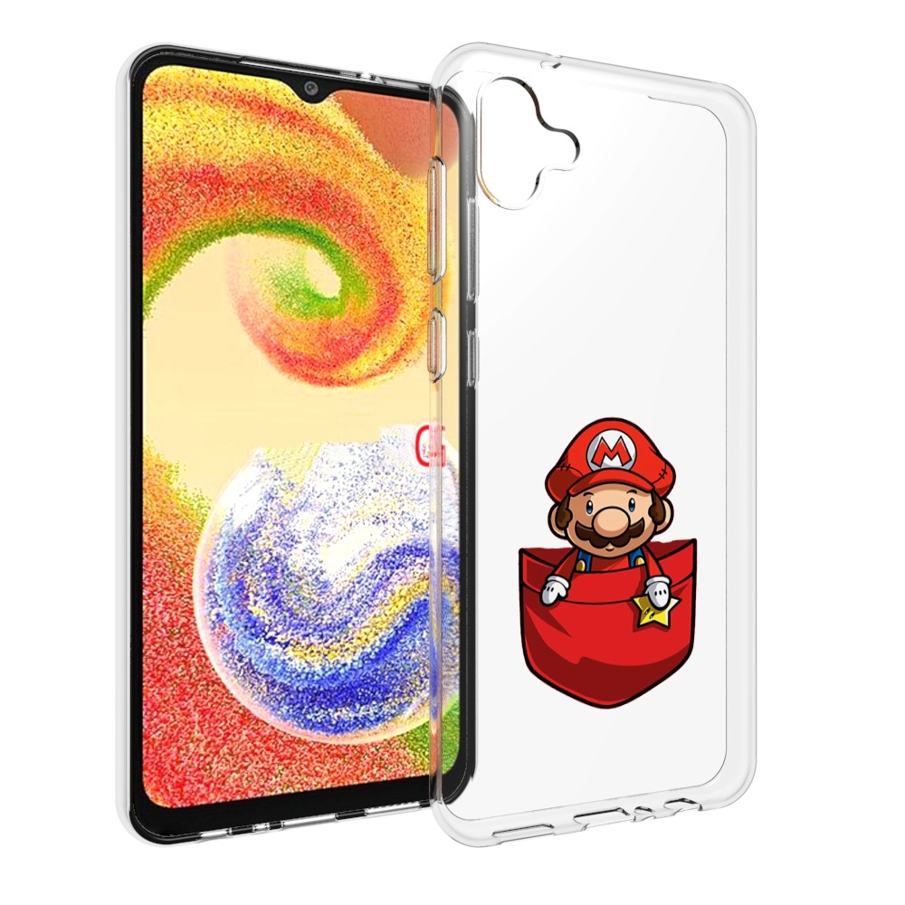 Чехол MyPads марио в кармашке детский для Samsung Galaxy A04