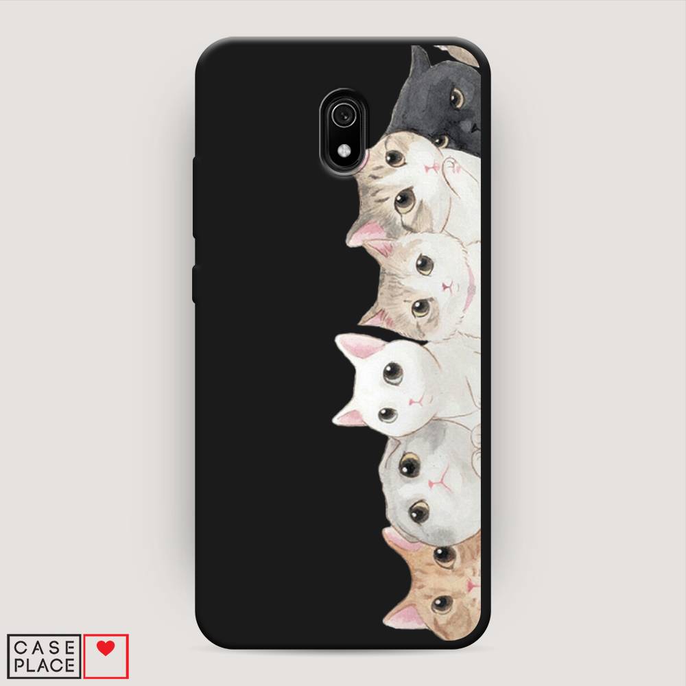 

Матовый силиконовый чехол "Котики" на Xiaomi Redmi 8A, Котики