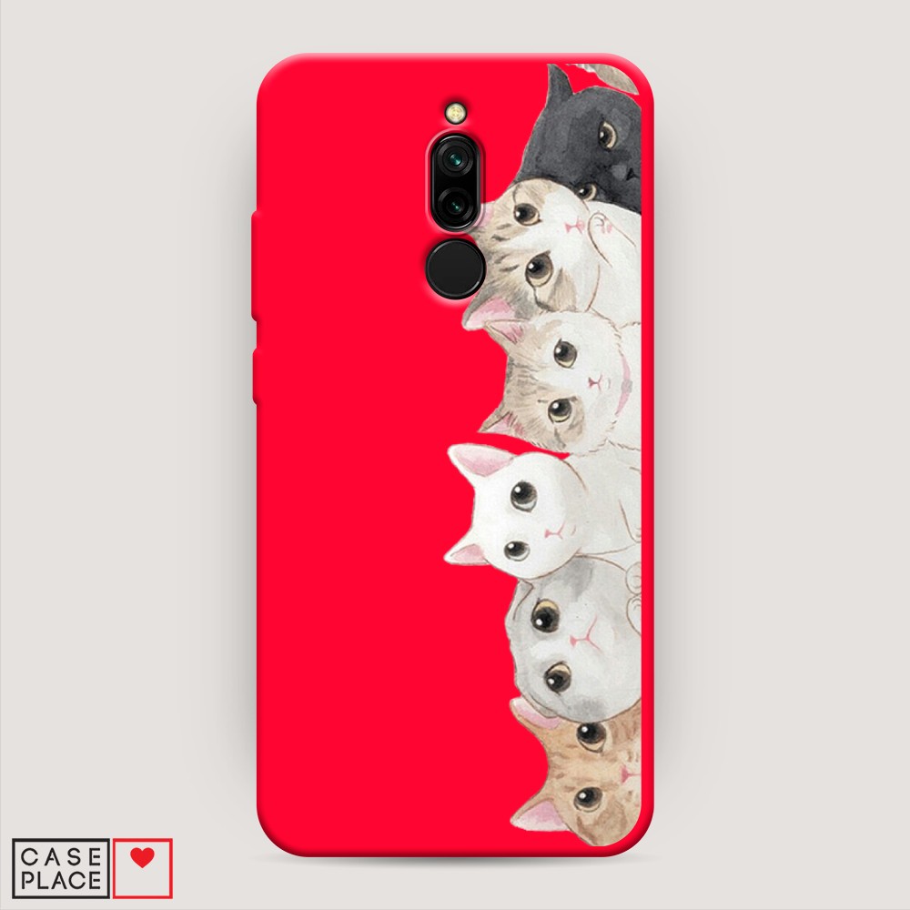 

Матовый силиконовый чехол "Котики" на Xiaomi Redmi 8, Котики