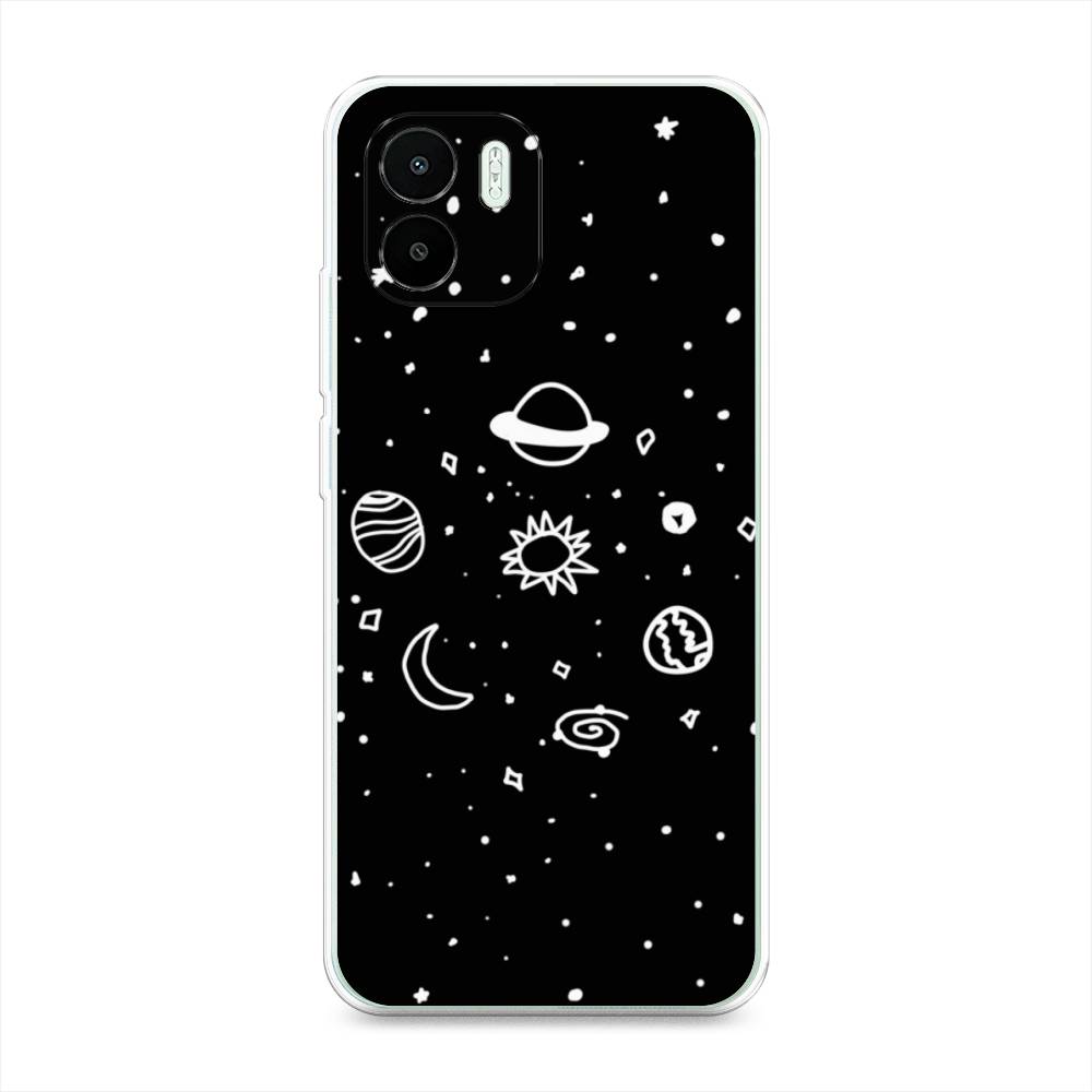

Чехол на Xiaomi Redmi A1 "Дудл солнечной системы", Бежевый;серый, 316350-2