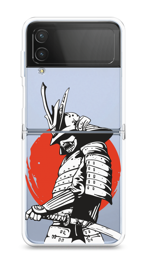 

Чехол на Samsung Galaxy Z Flip 4 "Самурай с катаной", Черный;красный;белый, 2106650-1