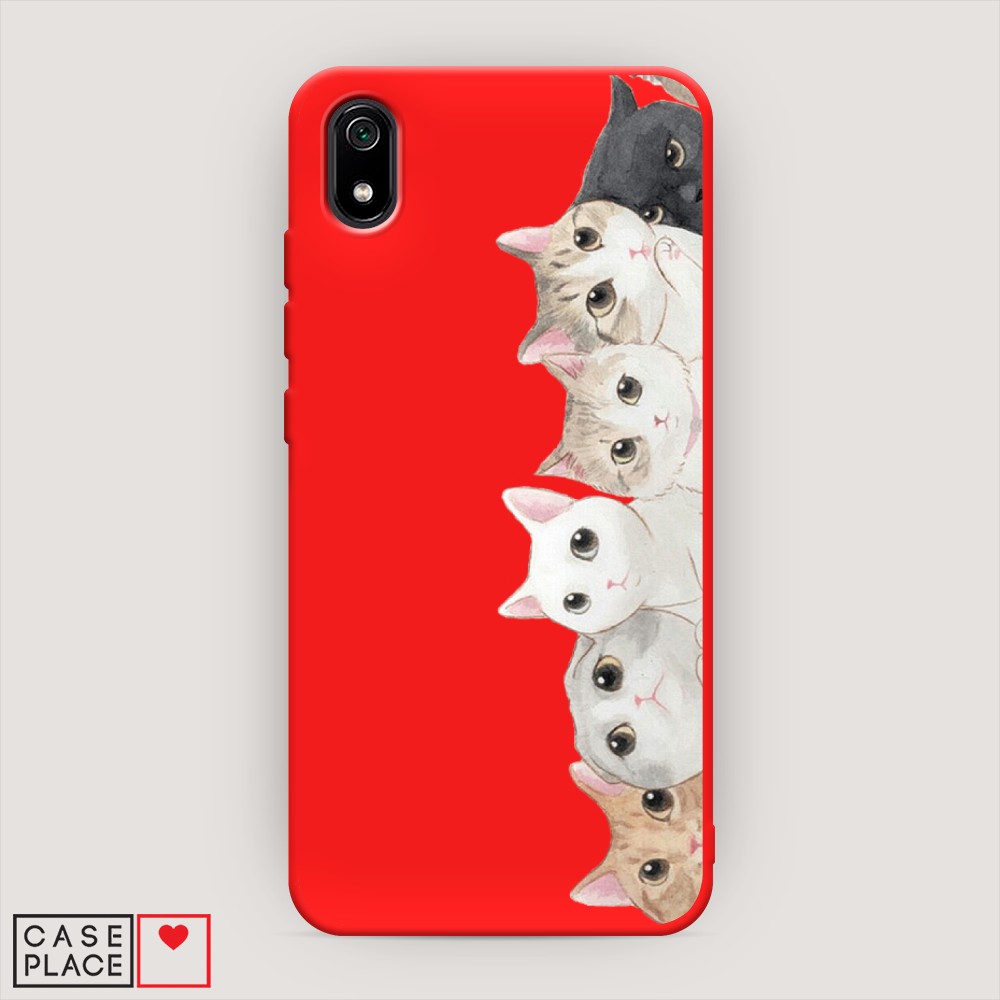 

Матовый силиконовый чехол "Котики" на Xiaomi Redmi 7A, Котики