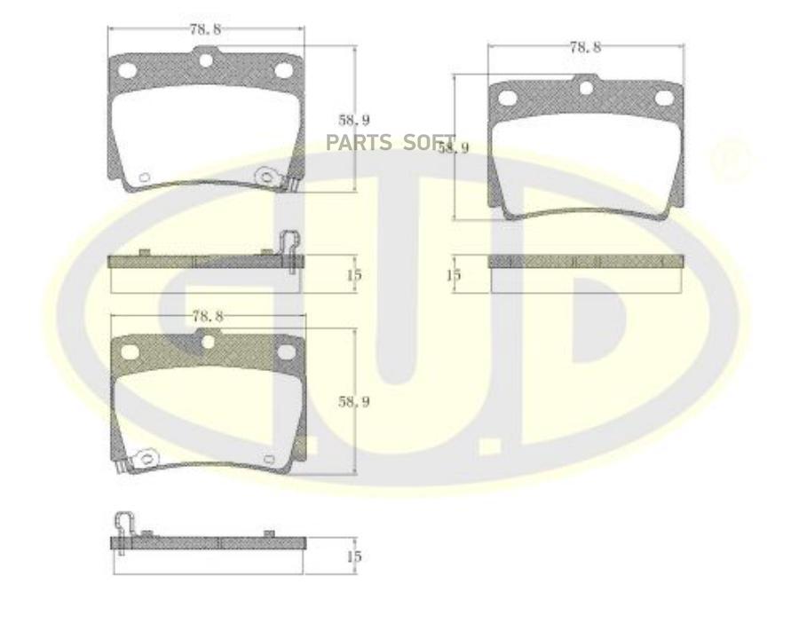 

Тормозные колодки G.U.D. GBP075002