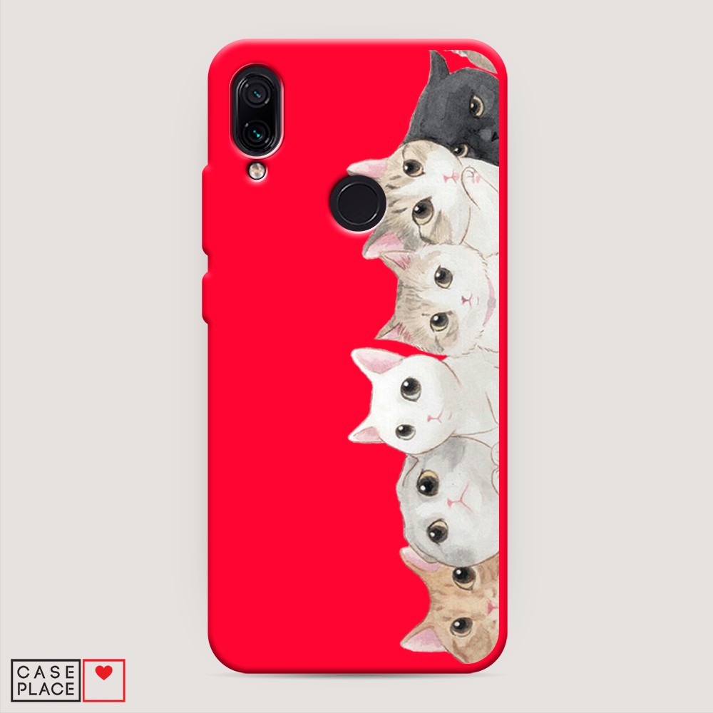

Матовый силиконовый чехол "Котики" на Xiaomi Redmi 7, Котики
