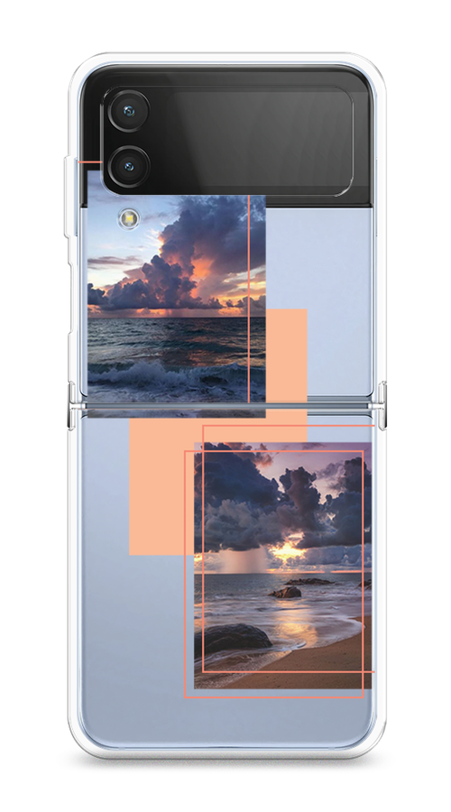 

Чехол на Samsung Galaxy Z Flip 4 "Sky collage", Розовый;прозрачный;синий, 2106650-1