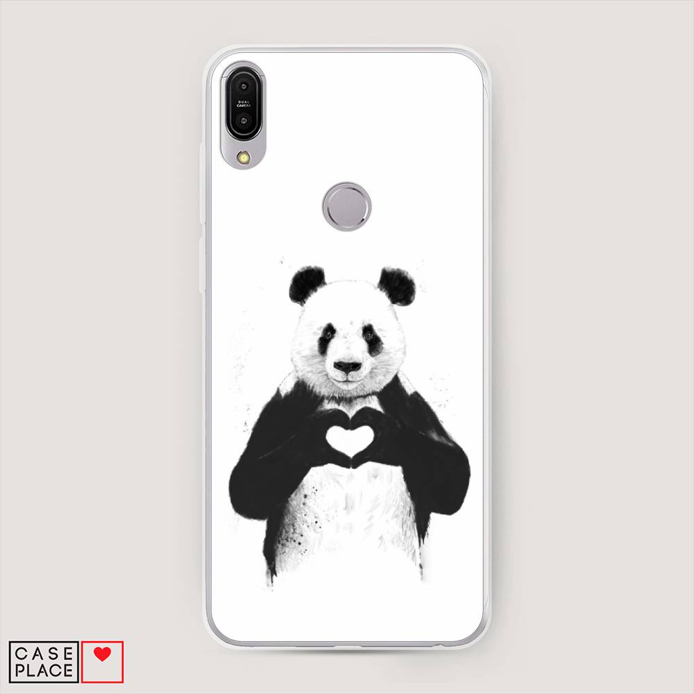 

Чехол Awog на Asus ZenFone Max Pro ZB602KL "Панда love", Серебристый, 43550-10