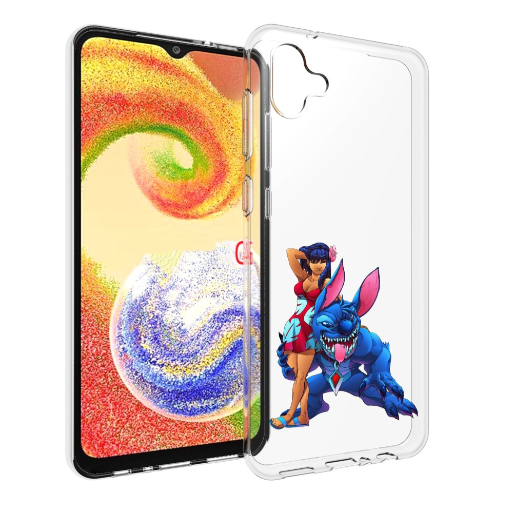 

Чехол MyPads лило и накаченный стич детский для Samsung Galaxy A04, Прозрачный, Tocco