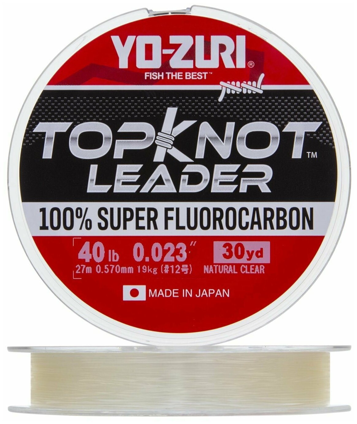 Леска Duel Topknot Leader FluoroCarbon 100%, 30yds, 10Lb, 0.26мм