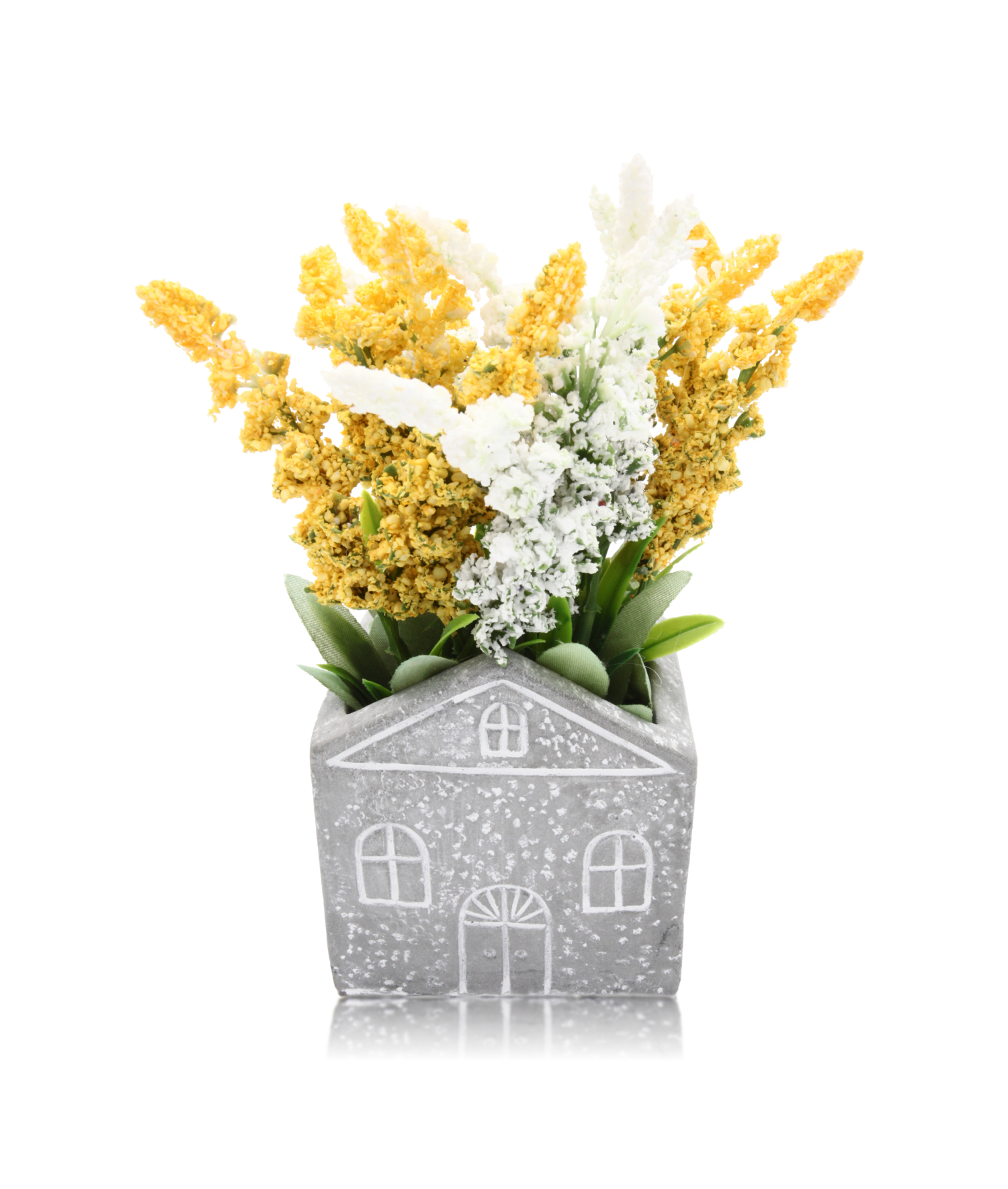 фото Искусственные цветы solmax&home лаванда желтая для декора, в горшках, кашпо 9х9х15см
