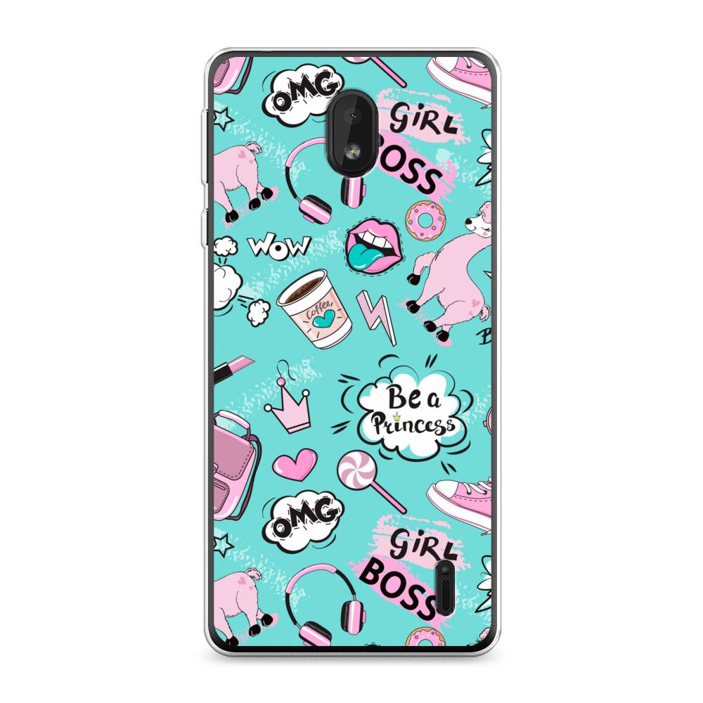 

Чехол Awog на Nokia 1 Plus / Нокиа 1 Plus "Стильная лама", 122750-1