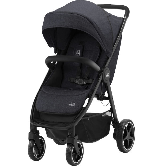 фото Коляска прогулочная britax romer b-agile r black shadow/black britax roemer