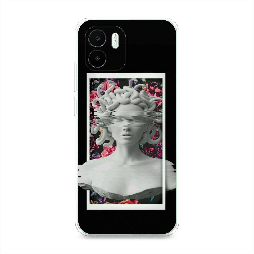

Чехол на Xiaomi Redmi A1 "Web Punk Медуза Горгона", Черный;серый, 316350-6