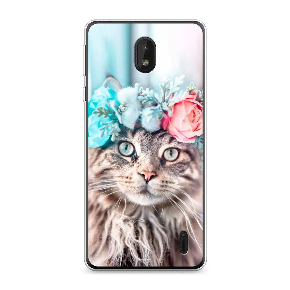 

Чехол Awog на Nokia 1 Plus / Нокиа 1 Plus "Кот в венке", 122750-2