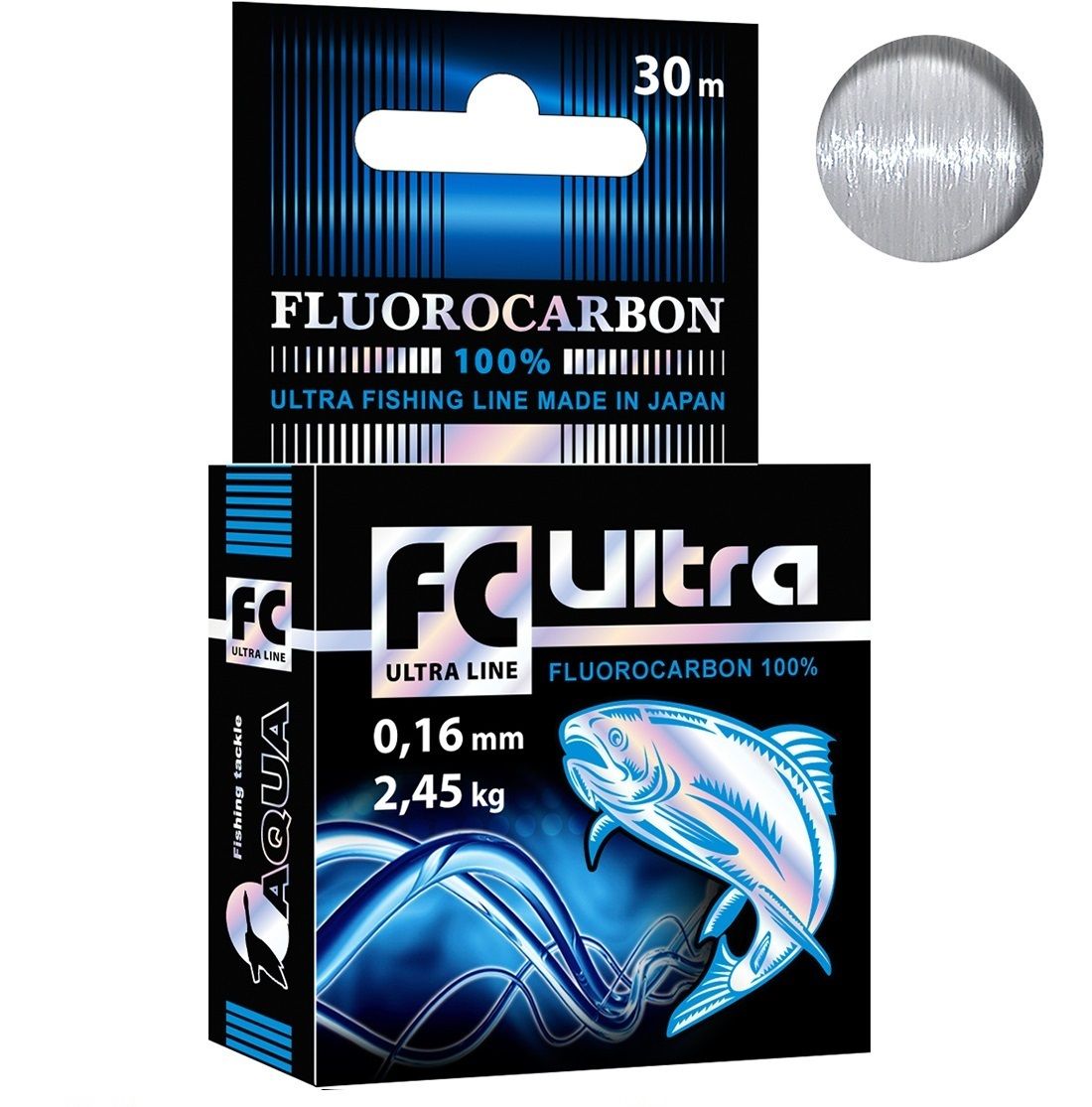 

Леска AQUA FC Ultra Fluorocarbon 100% 0,25mm 30m, прозрачный, test-4,28kg (1 штука), FC Ultra Fluorocarbon 100%