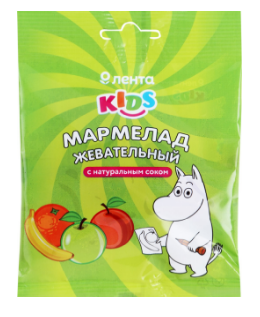 Мармелад жевательный Лента Kids Фруктовое ассорти 70 г