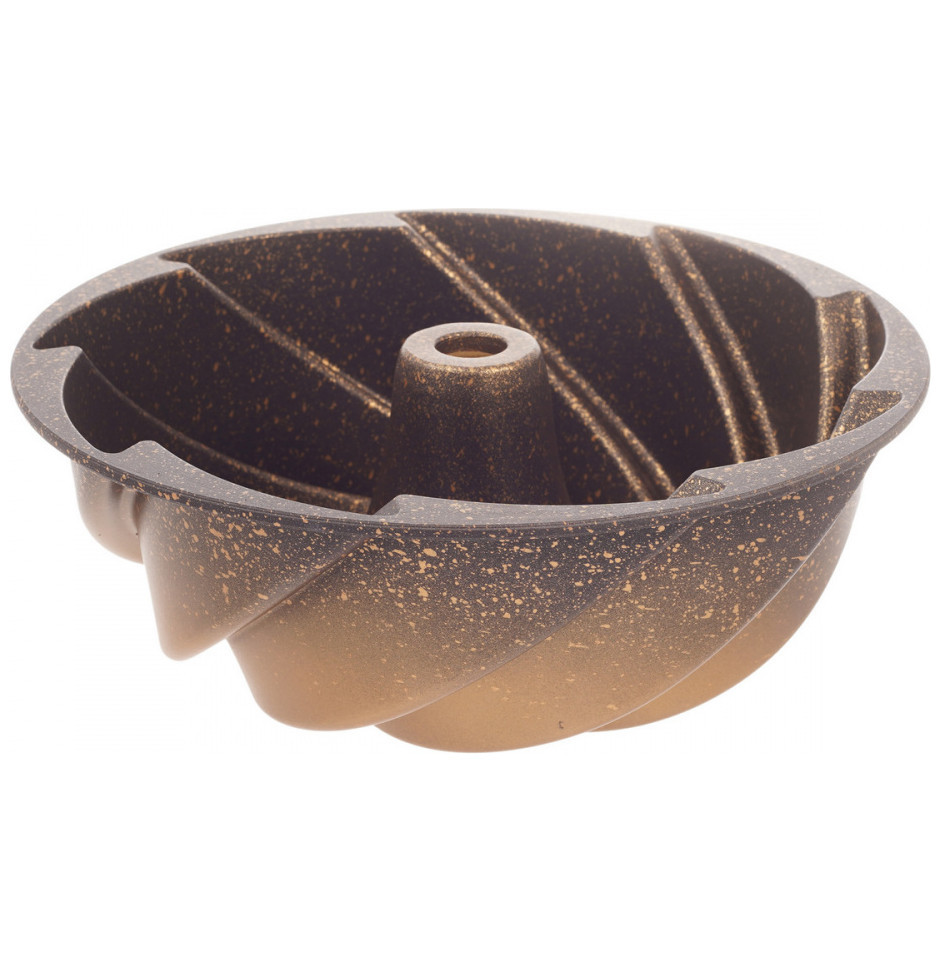 

Форма для выпечки кекса 26 см антипригарное покрытие черно-золотая O.M.S. Collection ", GRANIT CAKE MOULD