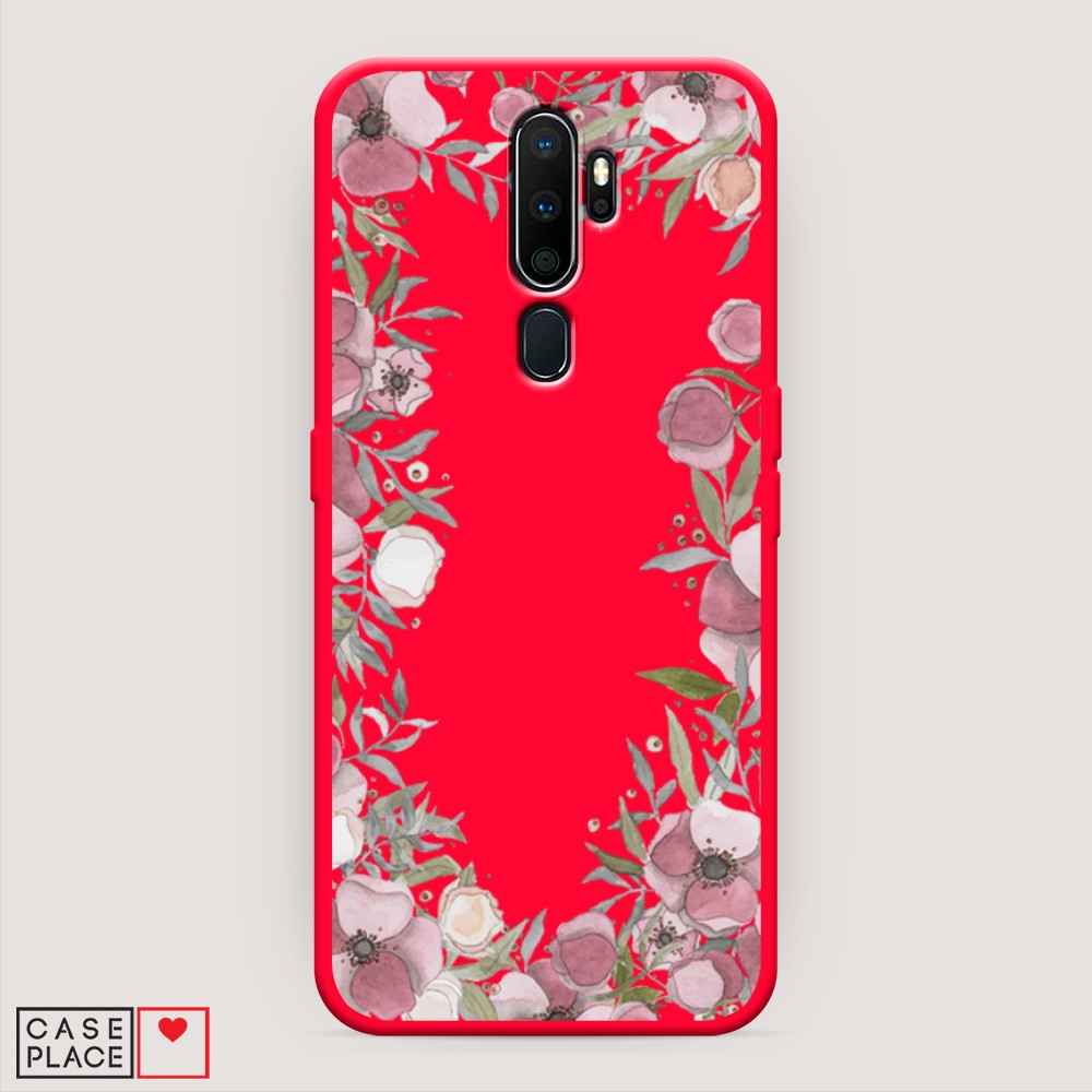 

Чехол Awog на Oppo A5/A9 2020 "Розовая цветочная рамка", Разноцветный, 251953-1