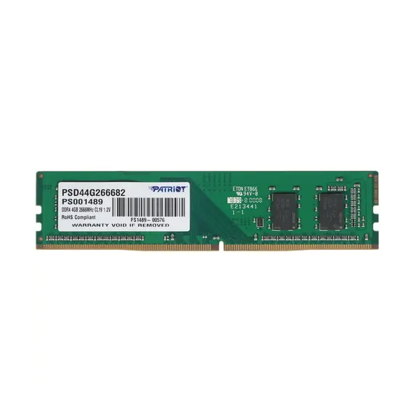 

Оперативная память Patriot Memory (PSD44G266682), DDR4 1x4Gb, 2666MHz
