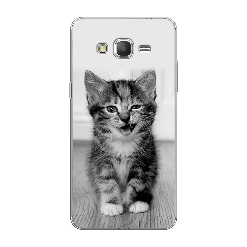 

Чехол Awog на Samsung Galaxy Grand Prime / Самсунг Grand Prime "Подмигивающий котенок", Черный;серый, 21950-1