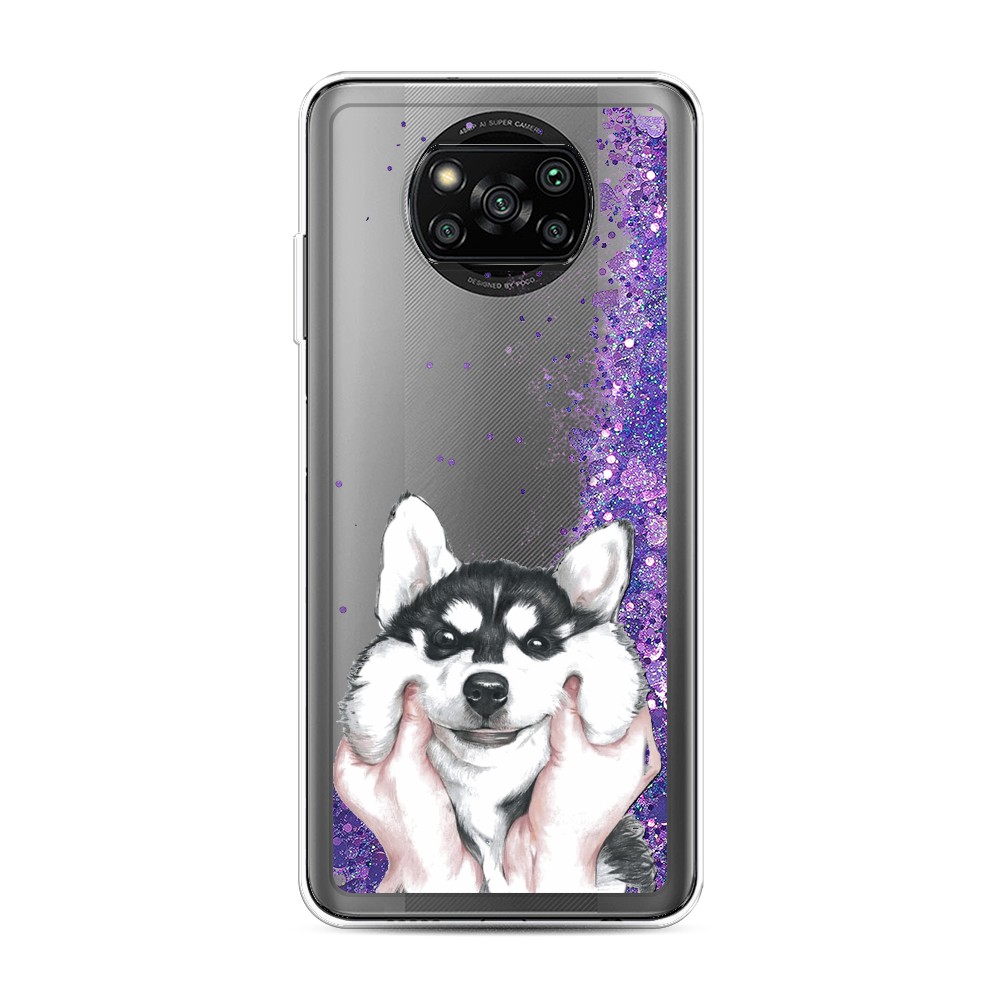 

Чехол Awog на Poco X3/X3 Pro "Щечки хаски", Разноцветный, 310692-1