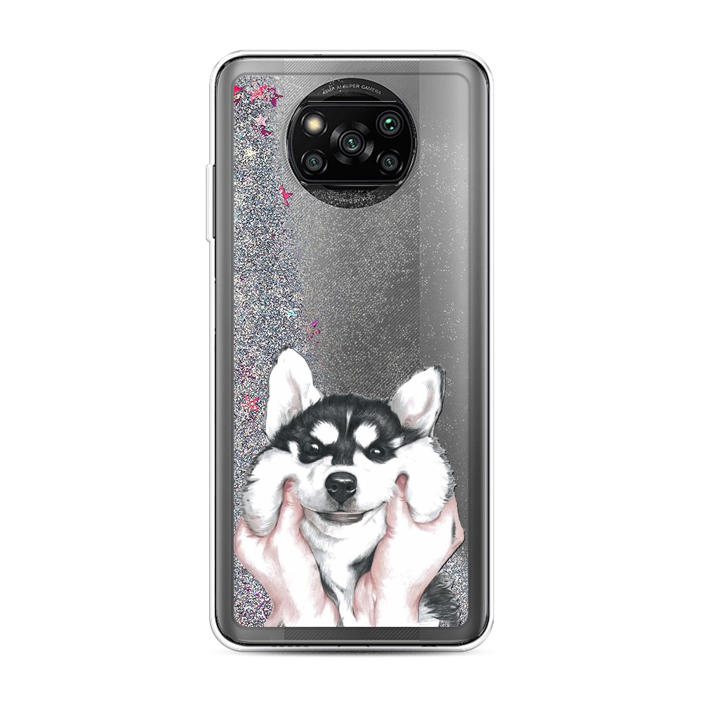 

Чехол Awog на Poco X3/X3 Pro "Щечки хаски", Разноцветный, 310691-1