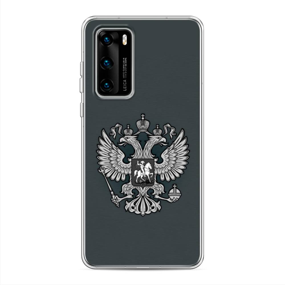 фото Чехол awog "герб россии серый" для huawei p40