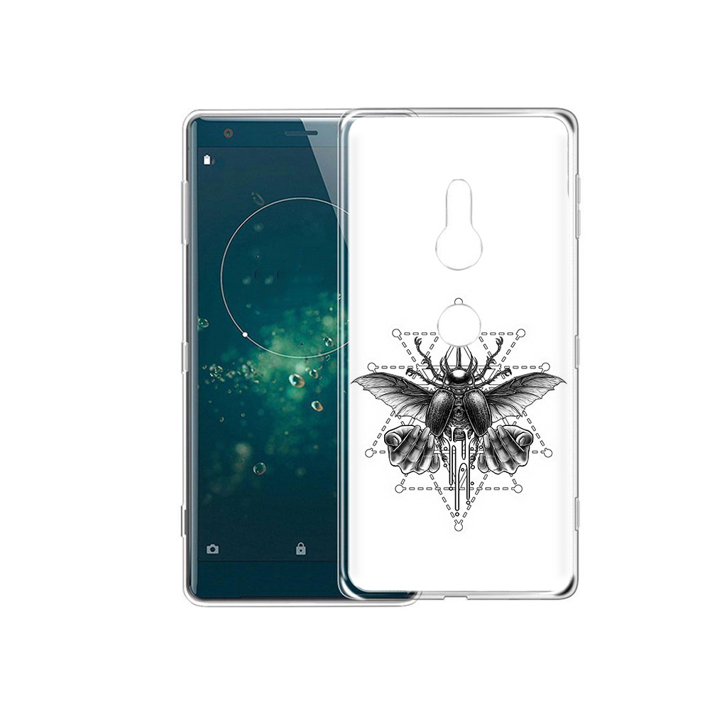 

Чехол MyPads Tocco для Sony Xperia XZ2 скарабей, Прозрачный, Tocco