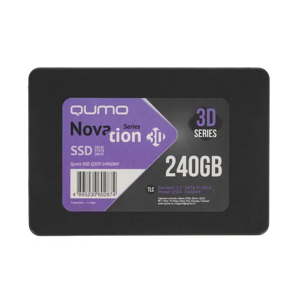 

SSD накопитель QUMO Novation 3D TLC 240GB Q3DT-240GSKF 2.5" 240 ГБ (Q3DT-240GSKF), Novation 3D TLC 240GB Q3DT-240GSKF