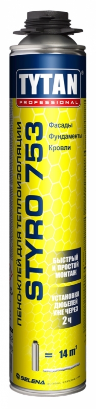

TYTAN Styro 753 полиуретановый пена-клей для пенополистирола (0,75л)