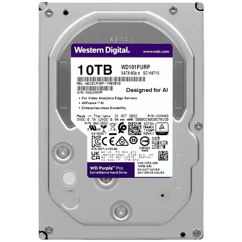 

Жесткий диск WD Purple Pro 10TB WD101PURP 10 ТБ (WD101PURP), Purple Pro 10TB WD101PURP