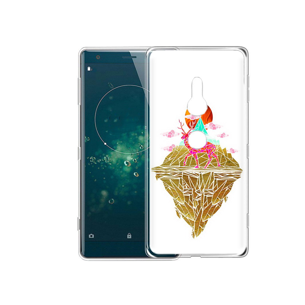 

Чехол MyPads Tocco для Sony Xperia XZ2 розовый олень абстракция, Прозрачный, Tocco