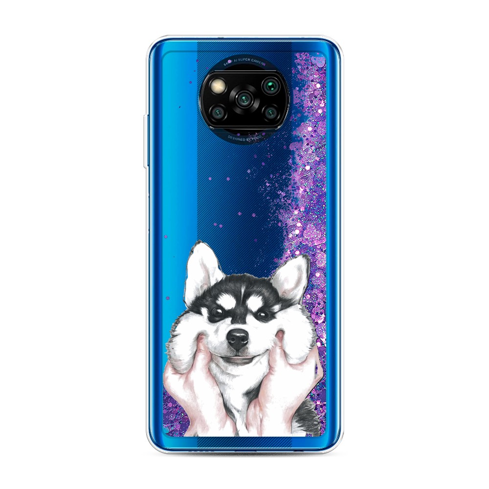 

Чехол Awog на Poco X3/X3 Pro "Щечки хаски", Разноцветный, 39292-1