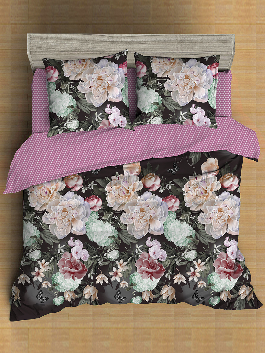 Комплект постельного белья Amore Mio Мако-сатин Евро Микрофибра 2 наволочки 70х70