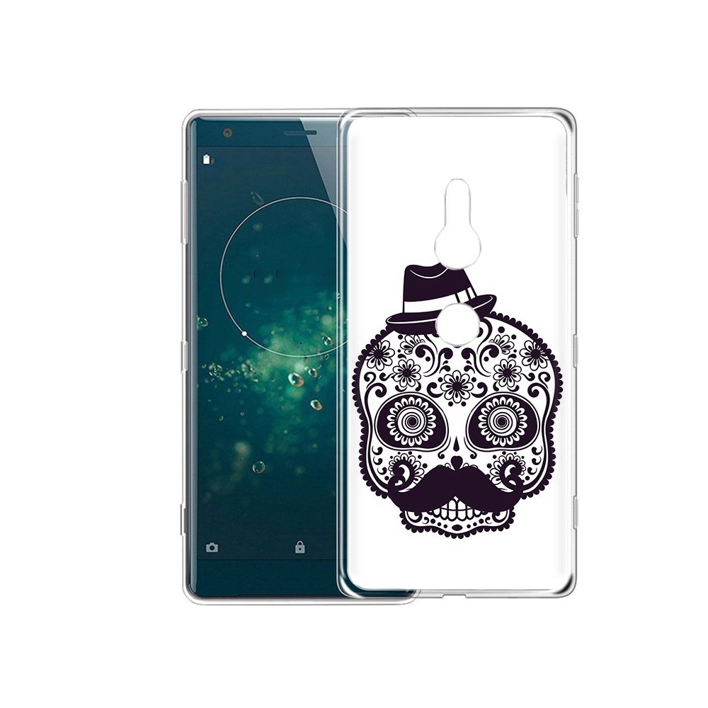 

Чехол MyPads Tocco для Sony Xperia XZ2 разрисованный скелет, Прозрачный, Tocco