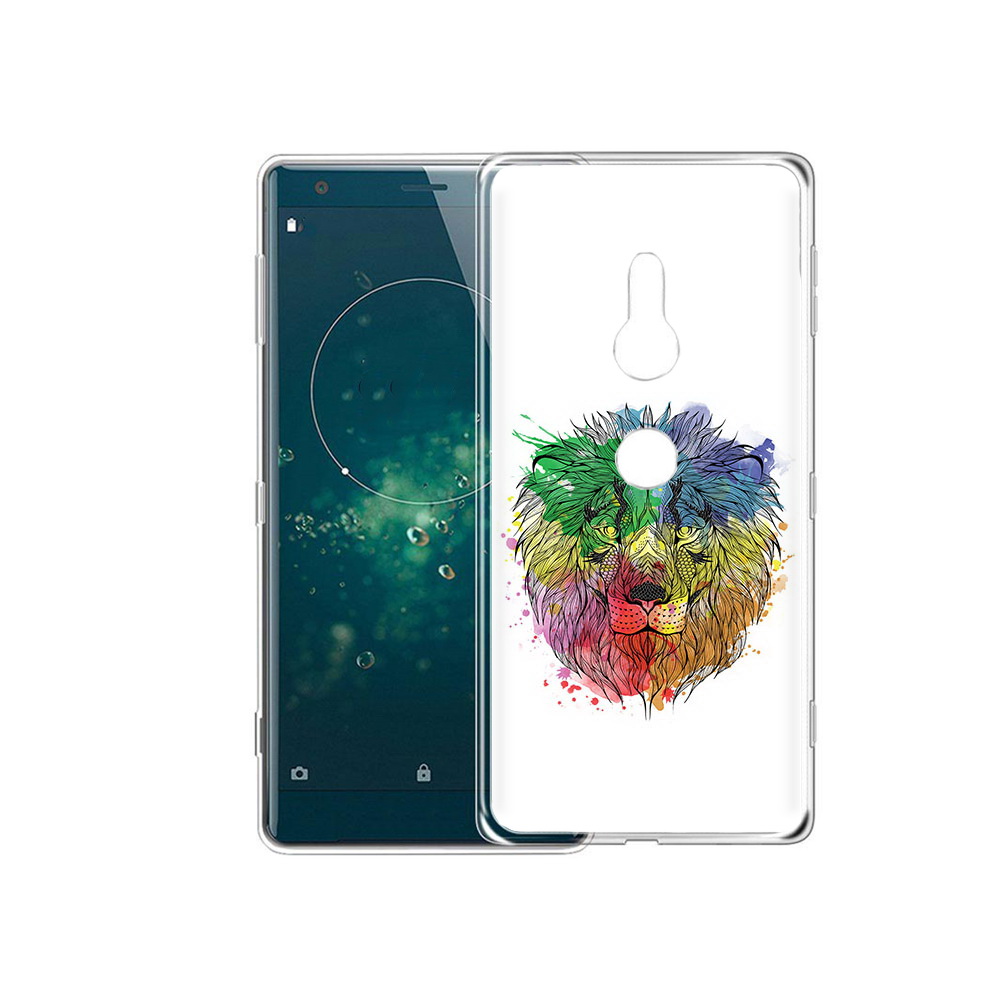 

Чехол MyPads Tocco для Sony Xperia XZ2 разноцветный гордый лев, Прозрачный, Tocco