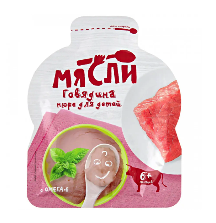 

Пюре Мясли говядина с 6 месяцев 12 шт. по 80 г., говядина
