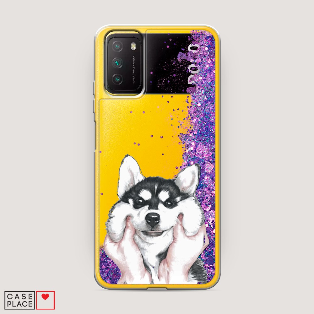 

Чехол Awog на Poco M3 "Щечки хаски", Разноцветный, 39592-1