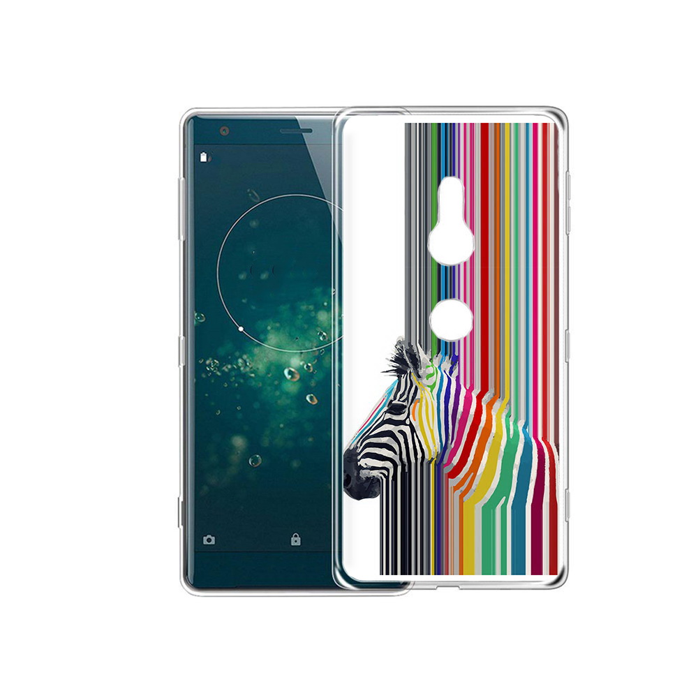 

Чехол MyPads Tocco для Sony Xperia XZ2 радужная зебра, Прозрачный, Tocco