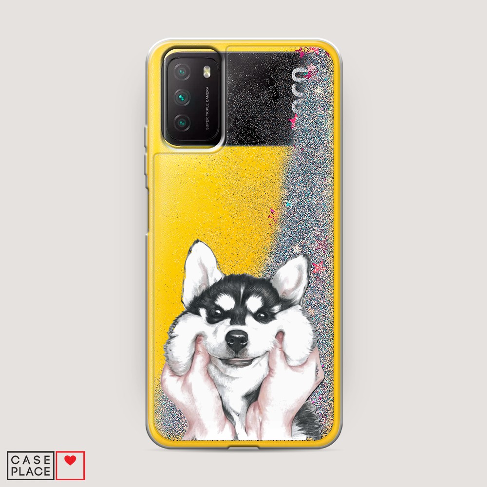 

Чехол Awog на Poco M3 "Щечки хаски", Разноцветный, 39591-1