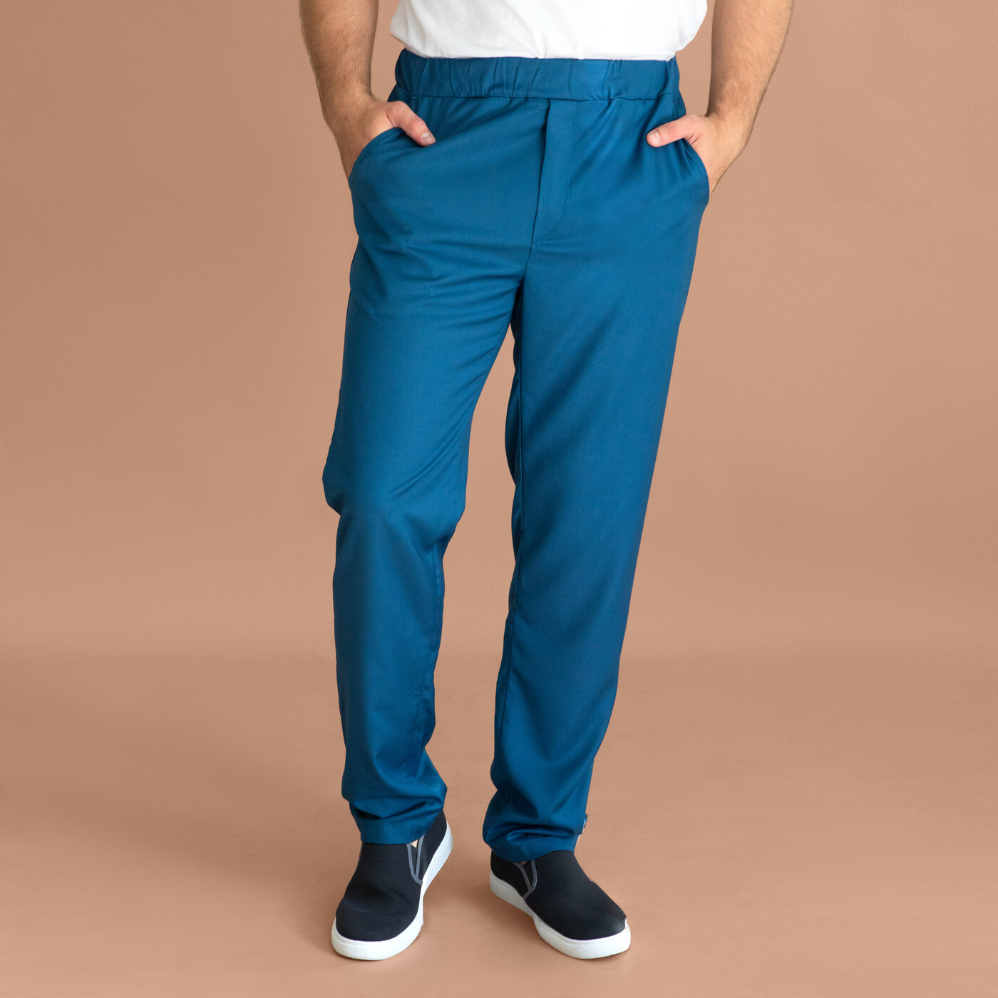 

Брюки медицинские мужские NoBrand TZ620 синие 52 RU, Синий, TZ620