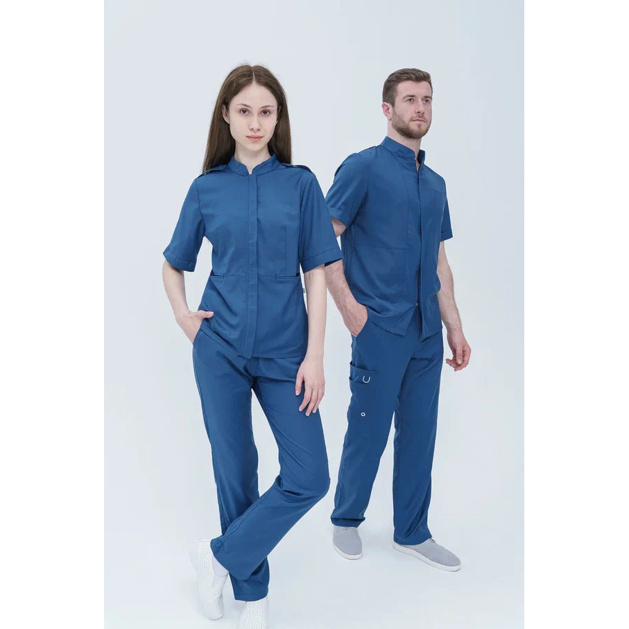 

Брюки медицинские женские NoBrand TZ315 синие 52 RU, Синий, TZ315