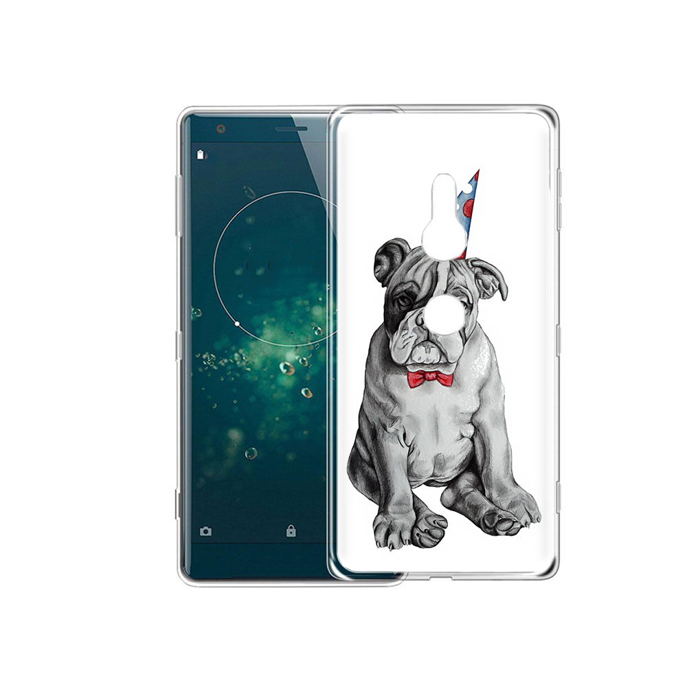 

Чехол MyPads Tocco для Sony Xperia XZ2 праздничный щенок, Прозрачный, Tocco