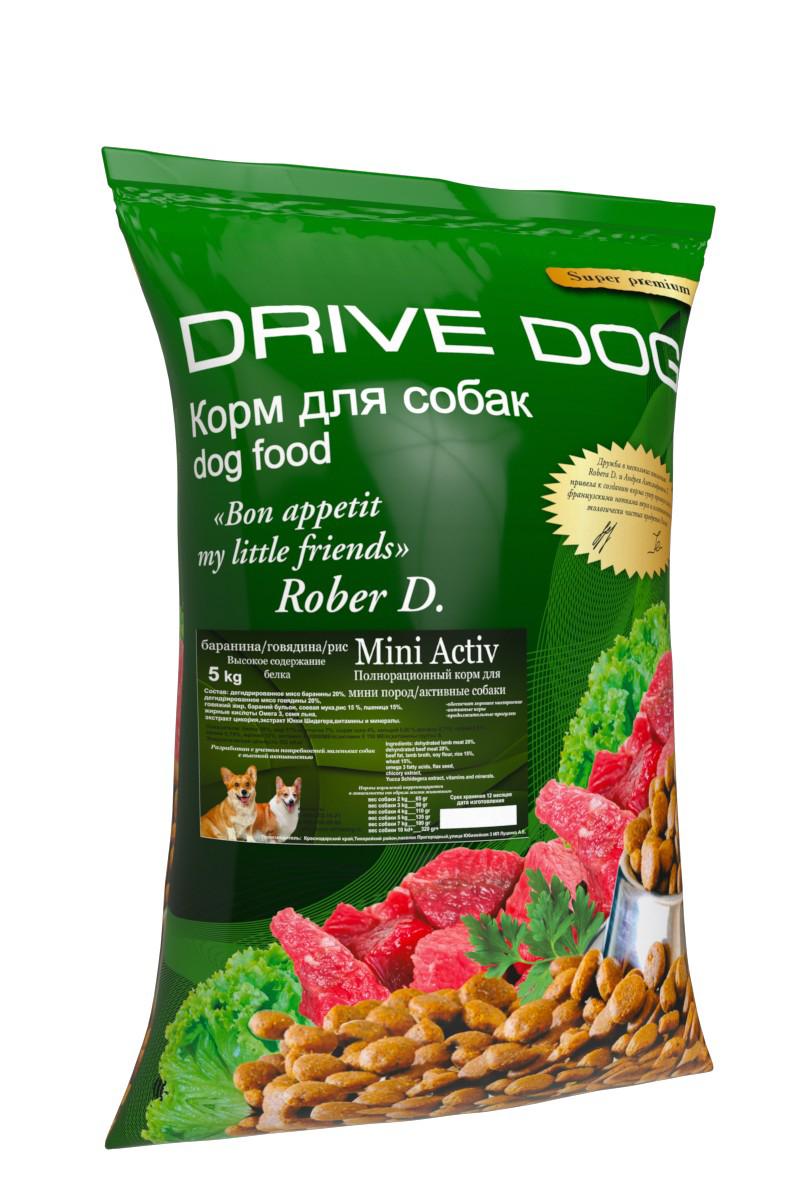 Сухой корм для собак Drive Dog Mini Activ баранина с говядиной и рисом, 5 кг