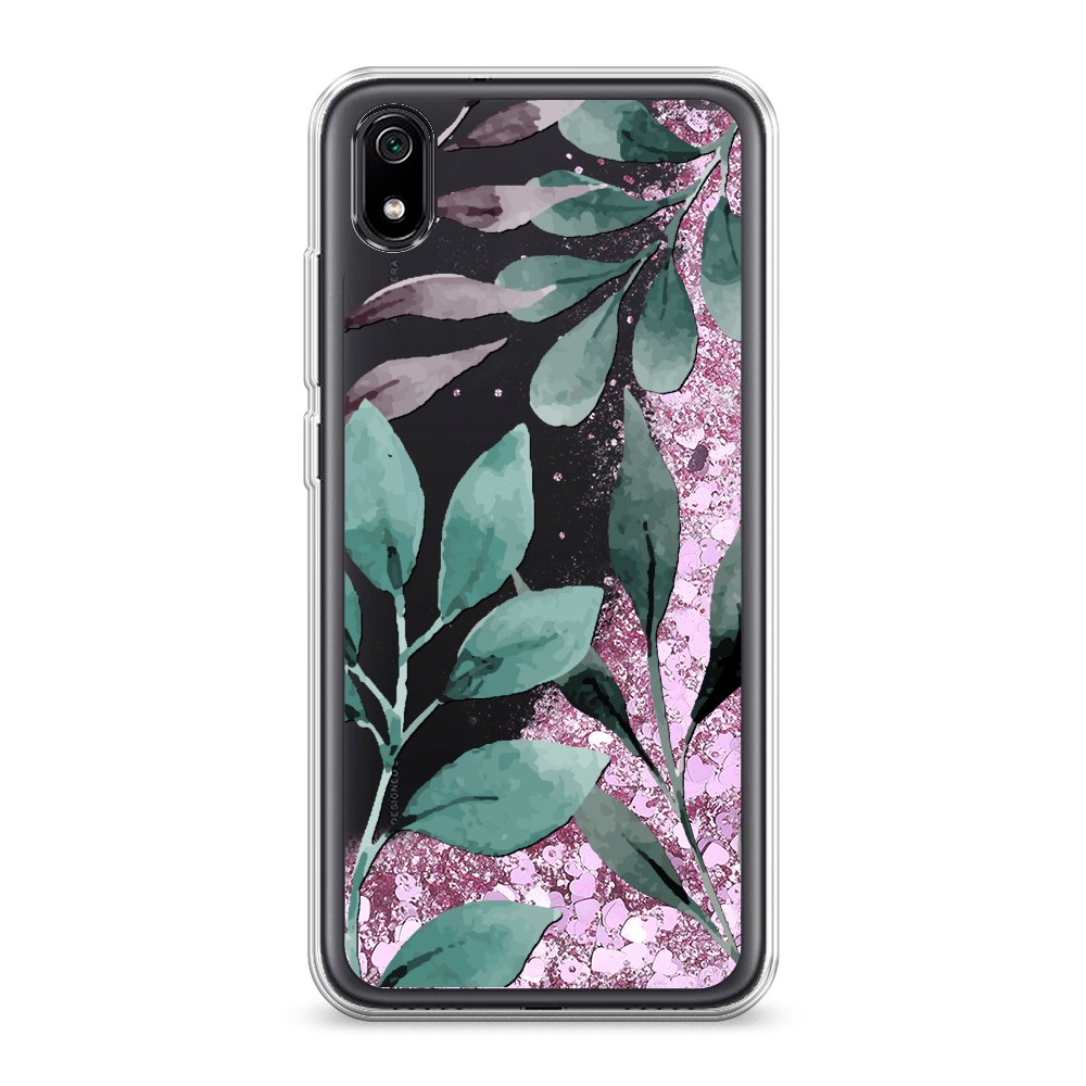 

Жидкий чехол с блестками "Листы цветов" на Xiaomi Redmi 7A, 35494-1