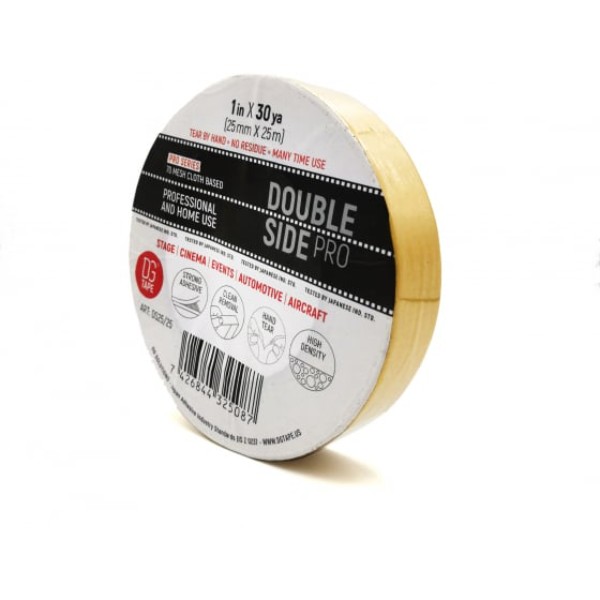 Двухсторонняя тканевая клейкая лента DGTAPE DoubleSide - 25мм/25м - DS25/25