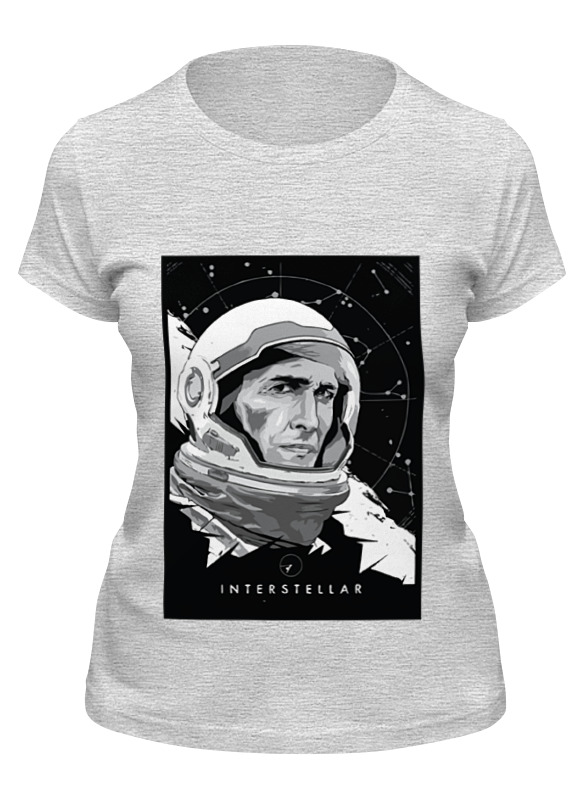 Футболка женская Printio Интерстеллар (interstellar) серая M