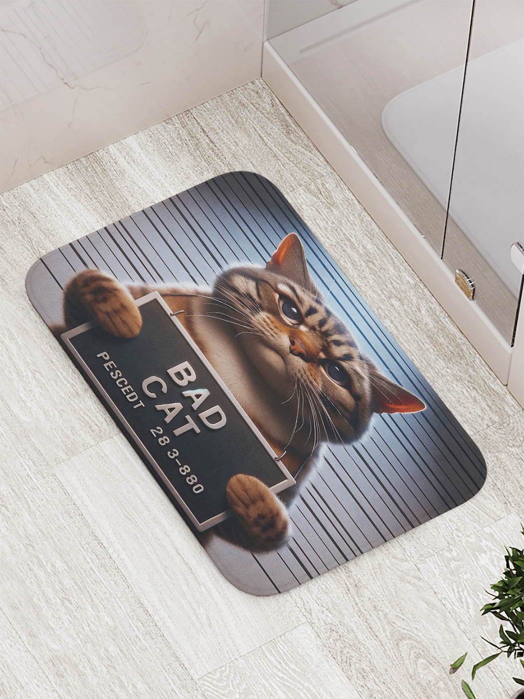 

Коврик для ванной и туалета мягкий JoyArty "Плохой кот", bath_429894
